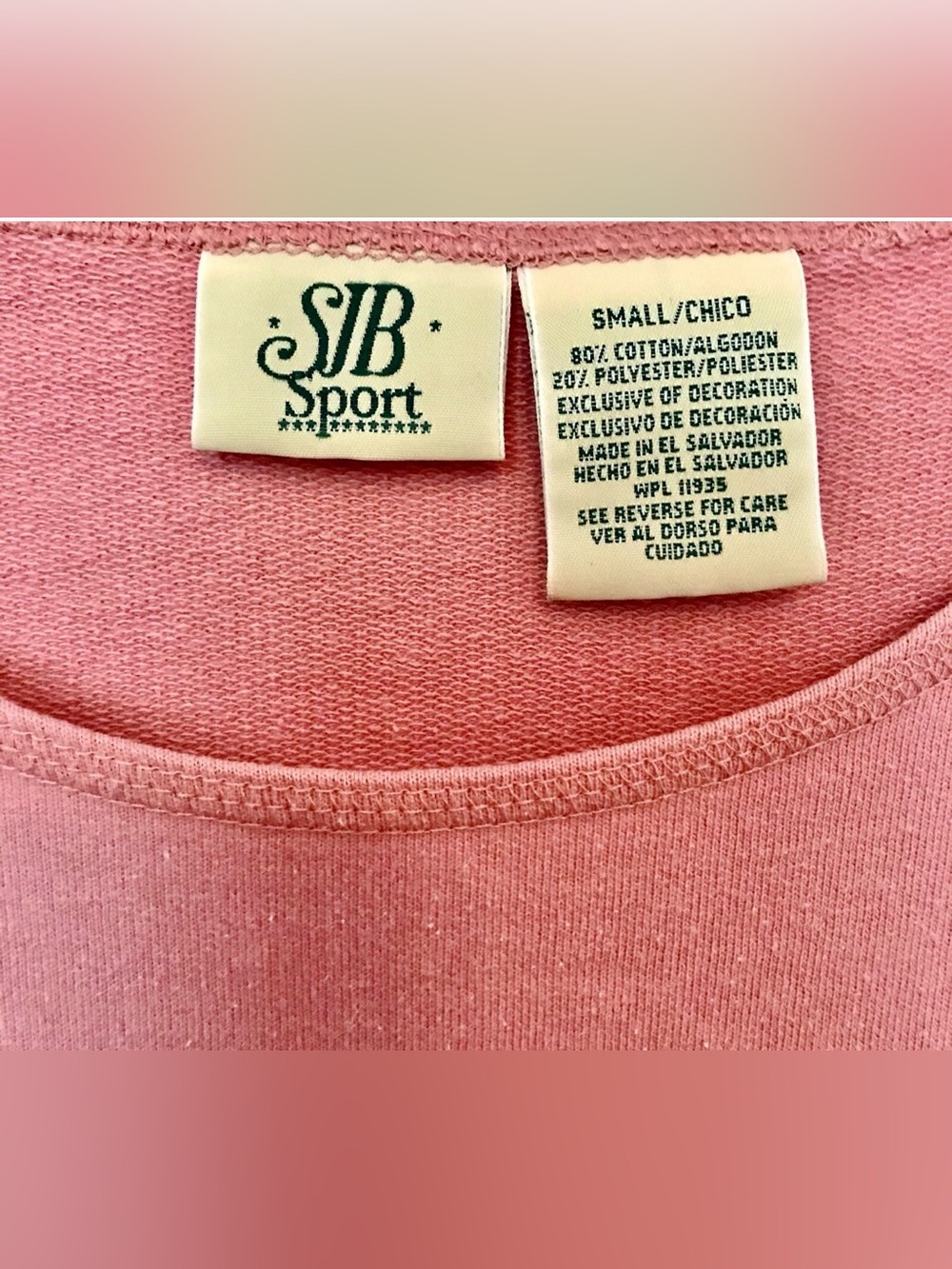 St. Johns Bay Vintage 1990’s Womens S Embroidered Salmon Short Sleeve Tunic Top - Picture 3 of 9
